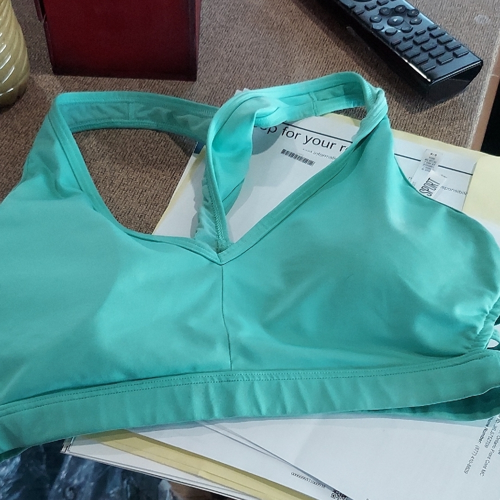 Victoria's Secret Green Racerback Sports Bra